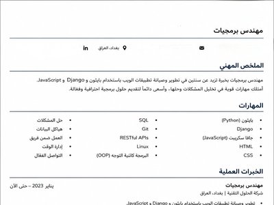 سأصمم لك سيرة ذاتية احترافية