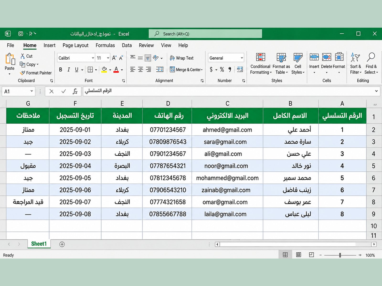 سأدخل بياناتك وأنسق ملفات Excel وWord بدقة