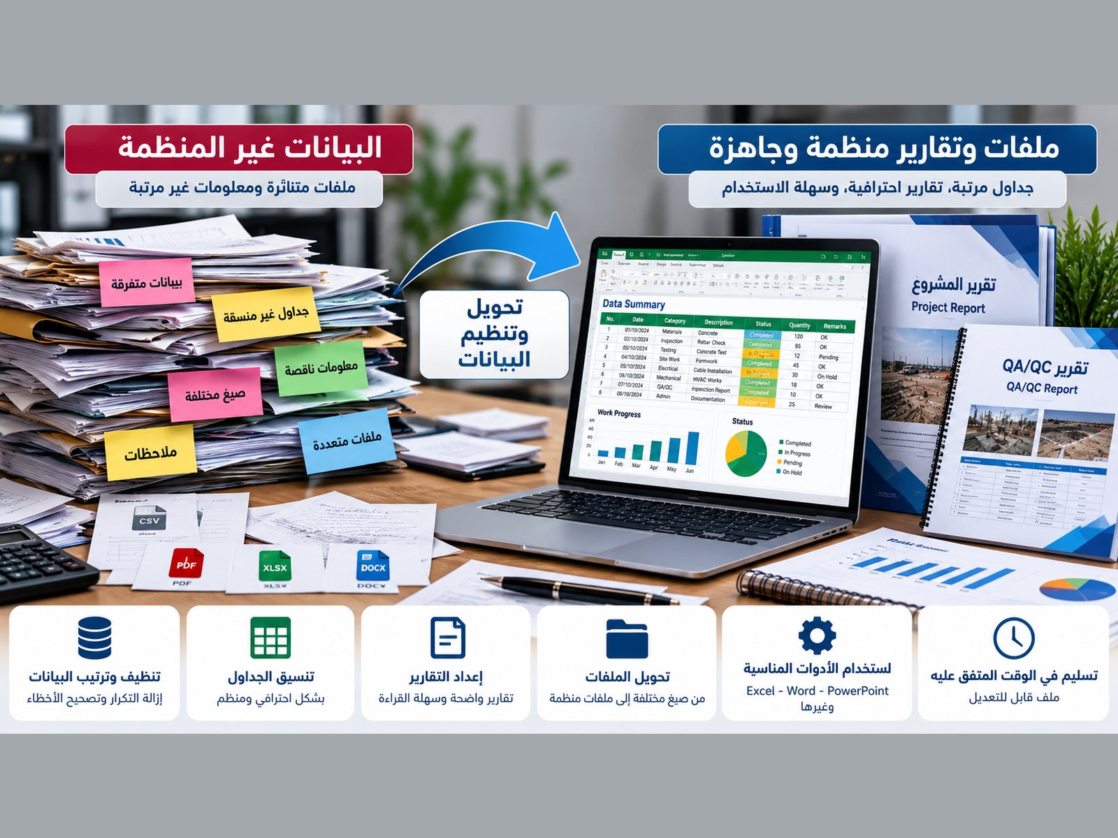 إعداد وتنسيق تقارير احترافية وتنظيم البيانات، صورة ٣ من ٣