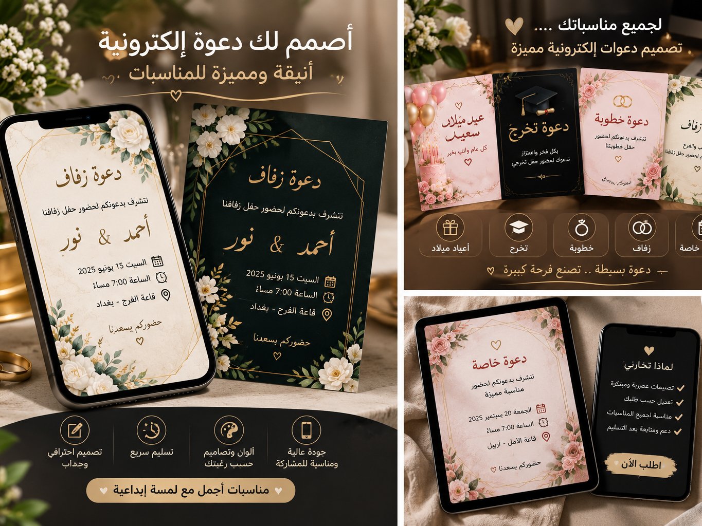 سأصمم لك دعوة إلكترونية أنيقة ومميزة حسب مناسبتك, image 3 of 5