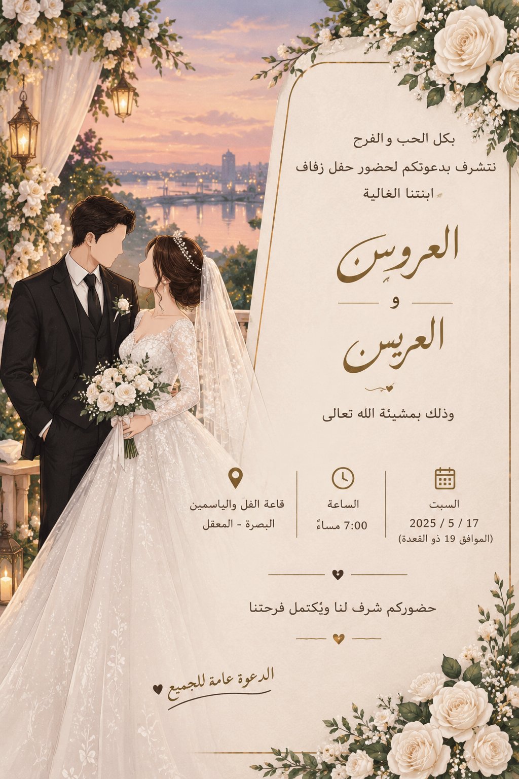 تصميم كارتات دعوة إلكترونية أنيقة للمناسبات