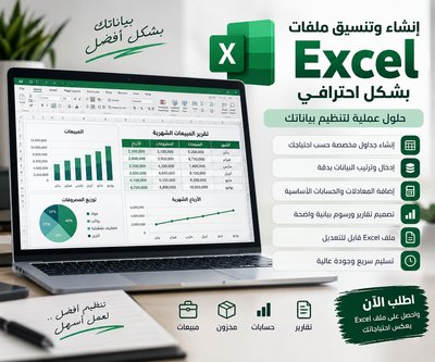 إنشاء وتنسيق ملفات Excel بشكل احترافي