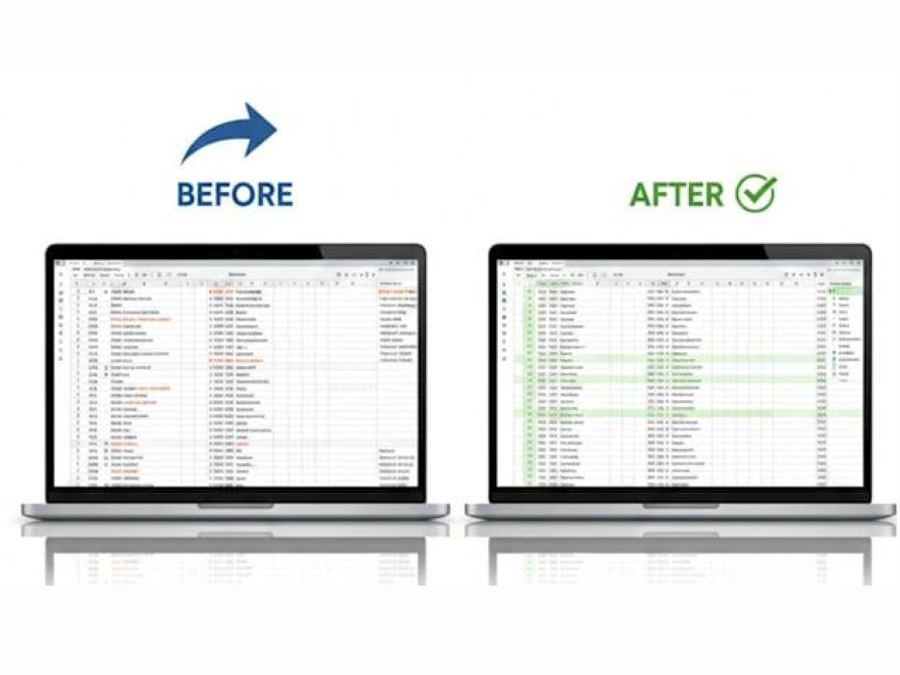 تنظيف وترتيب بيانات Excel