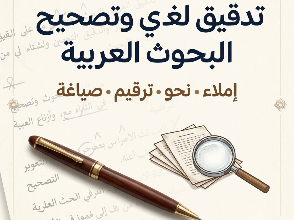 تدقيق لغوي وتصحيح أخطاء البحوث العربية