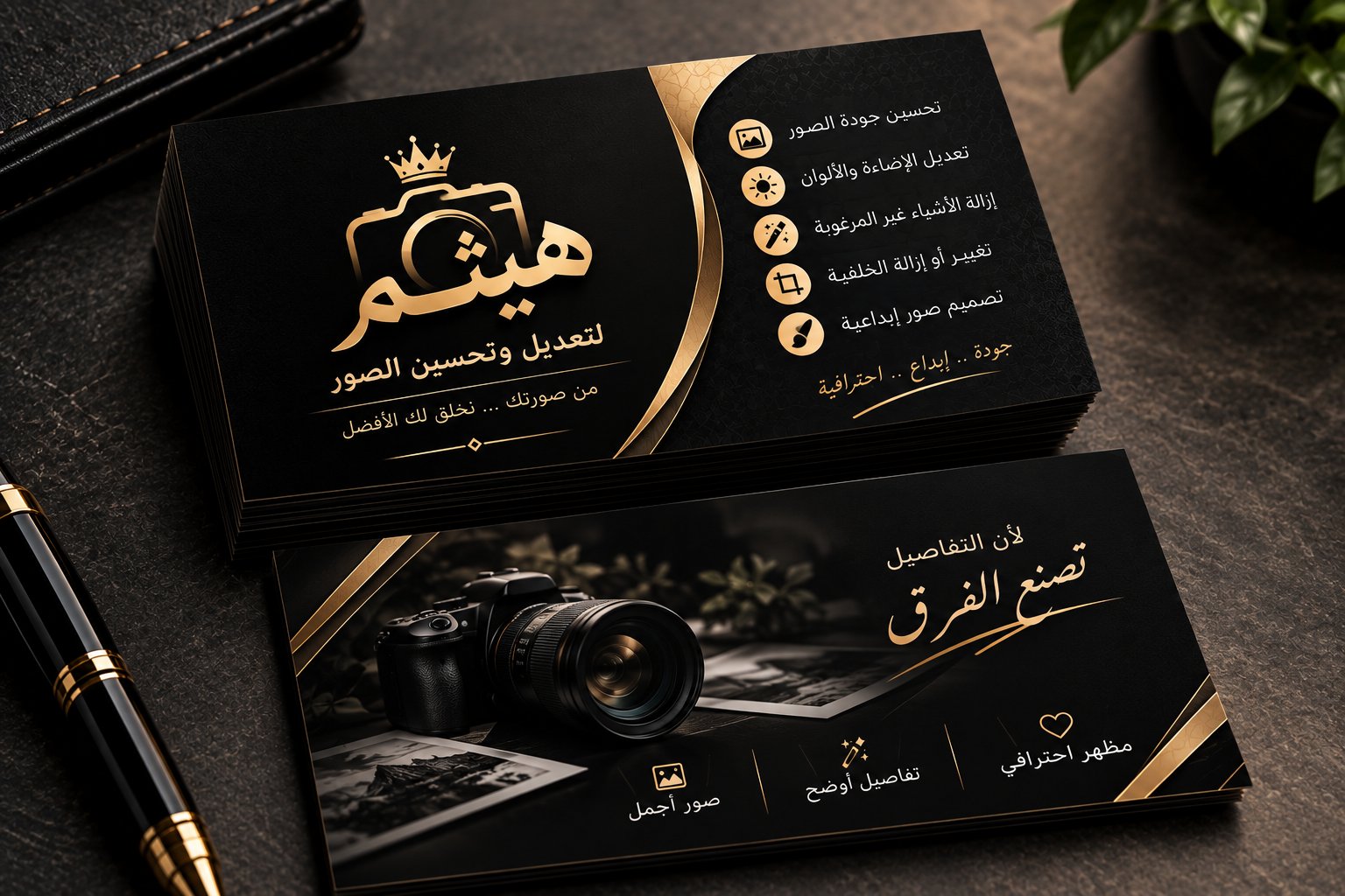 تصميم بطاقة عمل احترافيه وفاخره