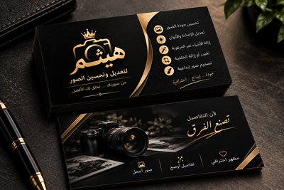 تصميم بطاقة عمل احترافيه وفاخره