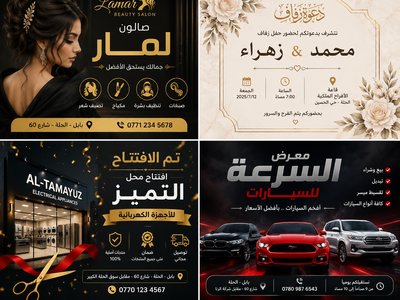 أعلانات حديثه /دعوات مناسبات _تصاميم هندسيه