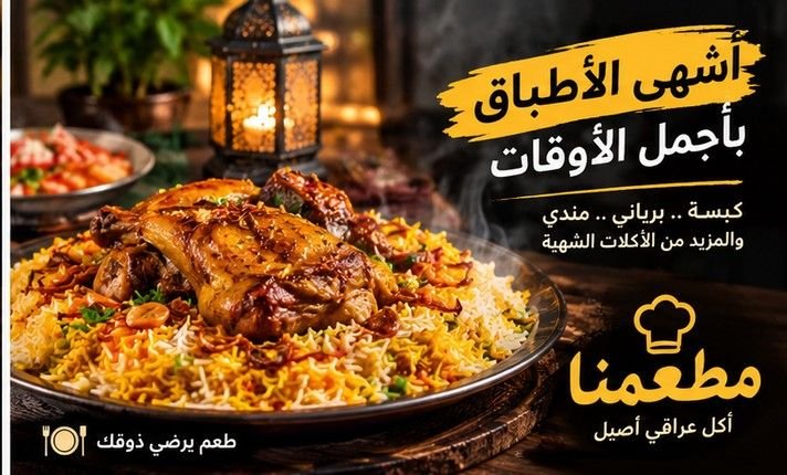 سأصمم إعلاناً احترافياً لمتجرك أو مطعمك، صورة ٤ من ٥