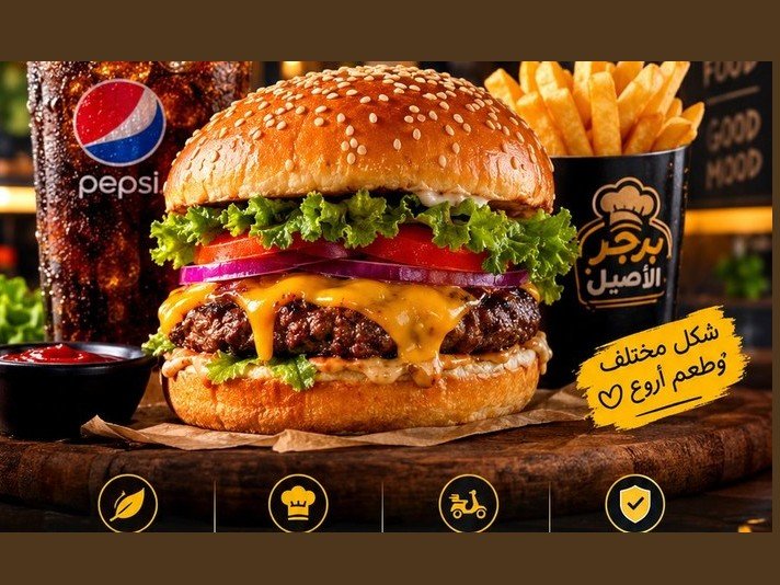 سأصمم إعلاناً احترافياً لمتجرك أو مطعمك، صورة ١ من ٥