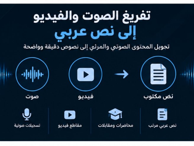 تفريغ الصوت والفيديو وتحويله إلى نص عربي