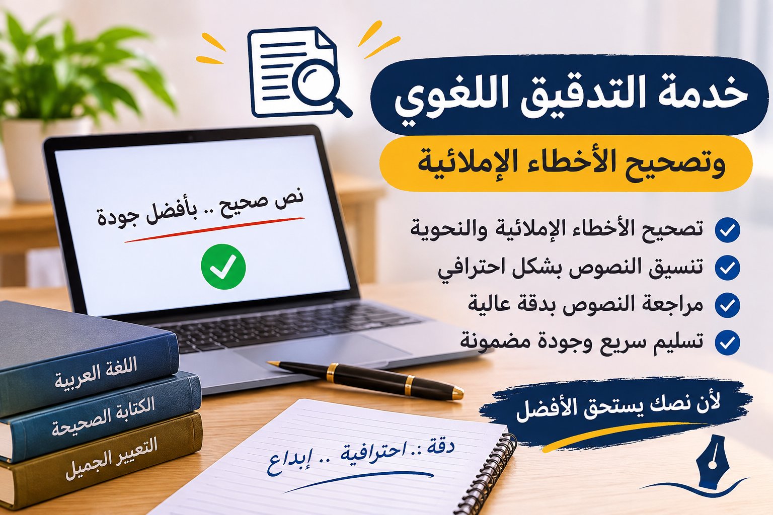 كتابة وتنسيق النصوص العربية وتصحيح الأخطاء الإملائية