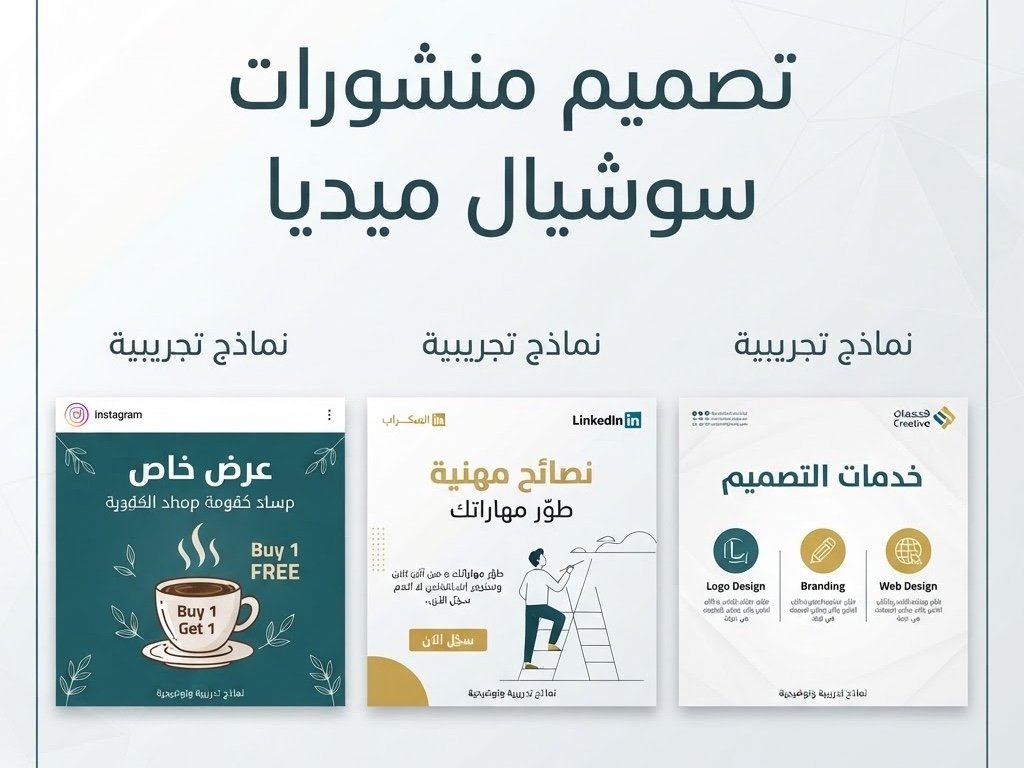تصميم منشورات سوشيال ميديا احترافية جدا, image 1 of 4