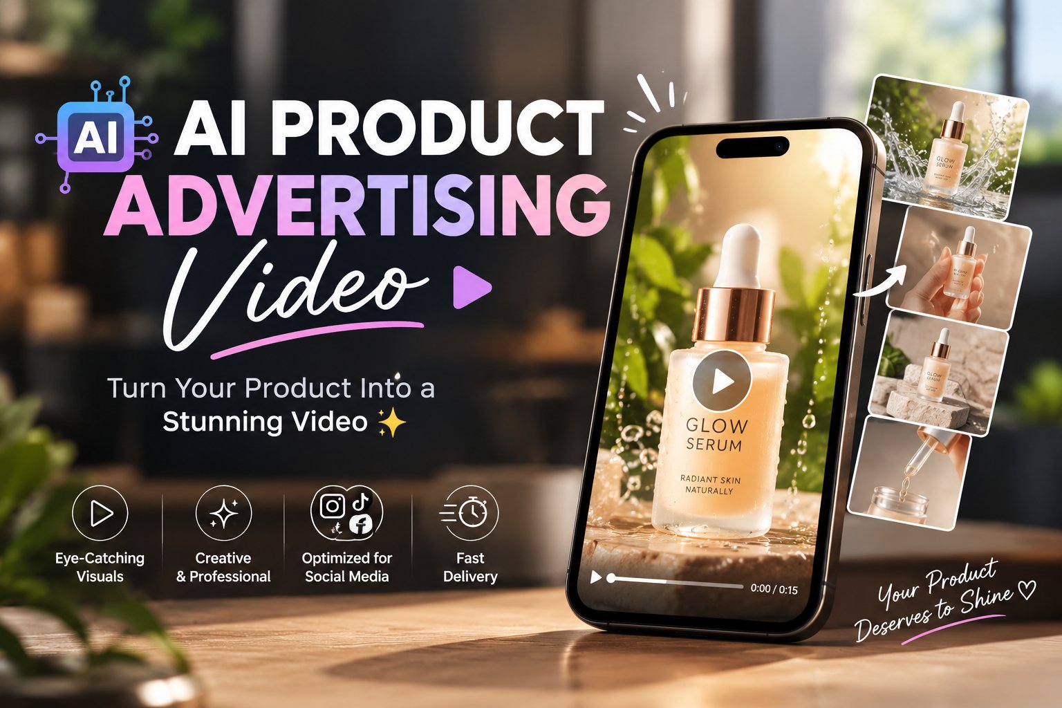 Professional AI Product Advertising Video