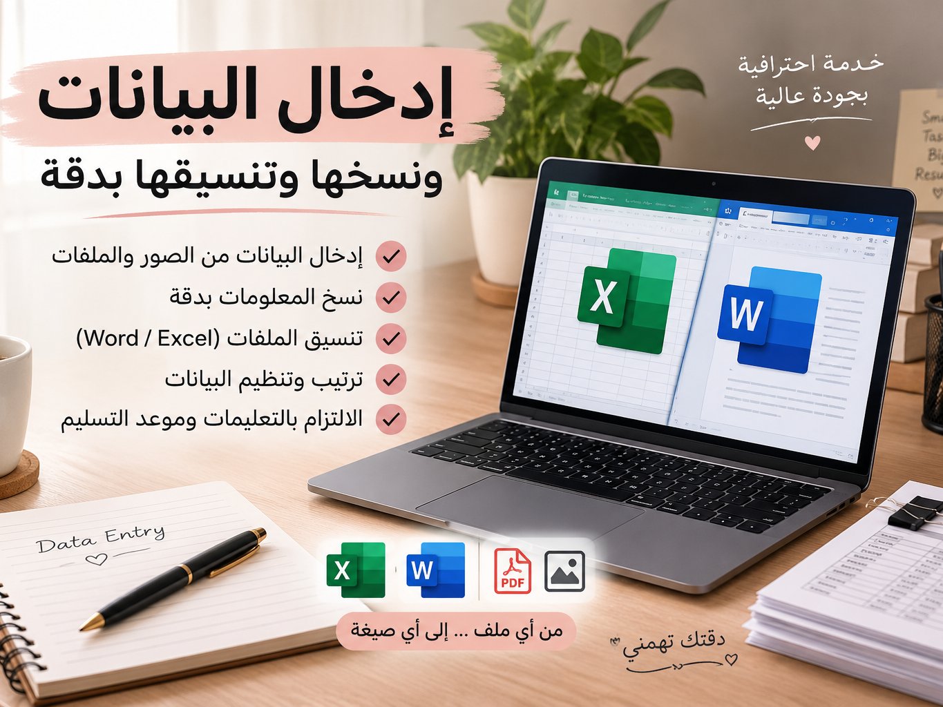 سأقوم بإدخال البيانات ونسخها وتنسيقها بدقة،