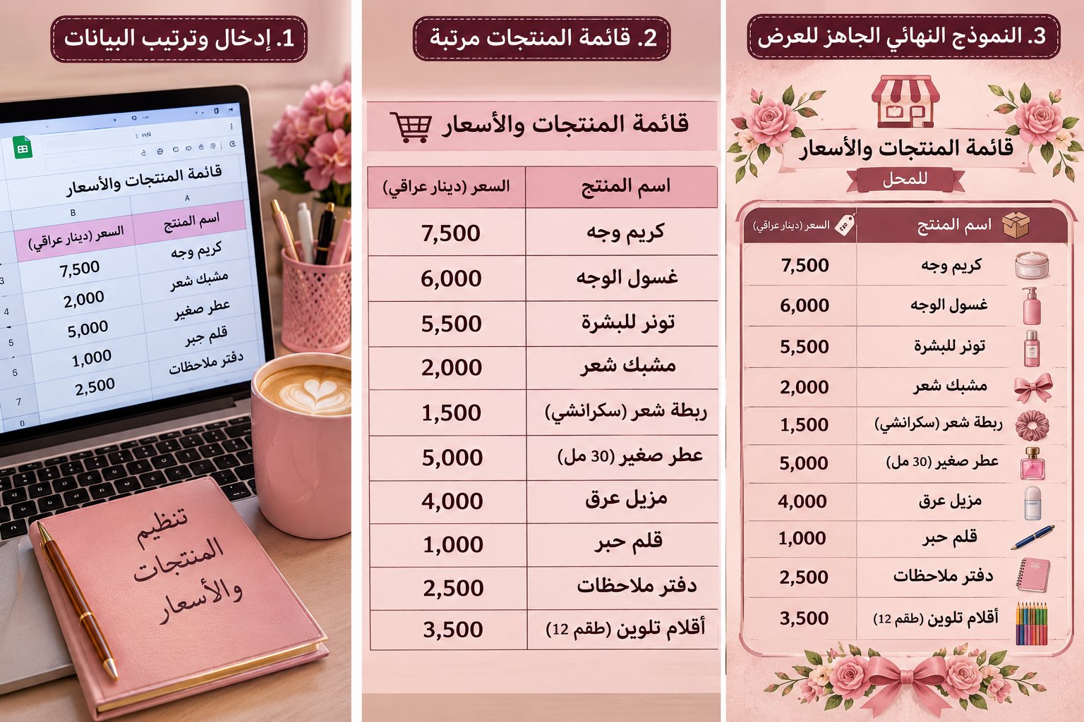 ترتيب أسماء المنتجات وأسعارها للمحلات، صورة 3 من 3
