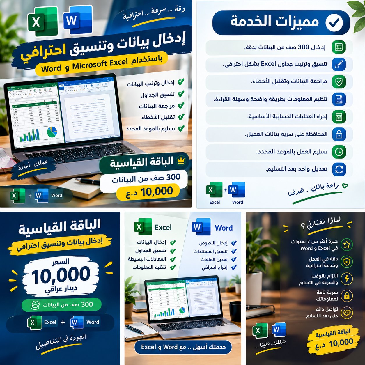 إدخال البيانات وتنظيم ملفات Excel وWord باحترافية, image 3 of 5