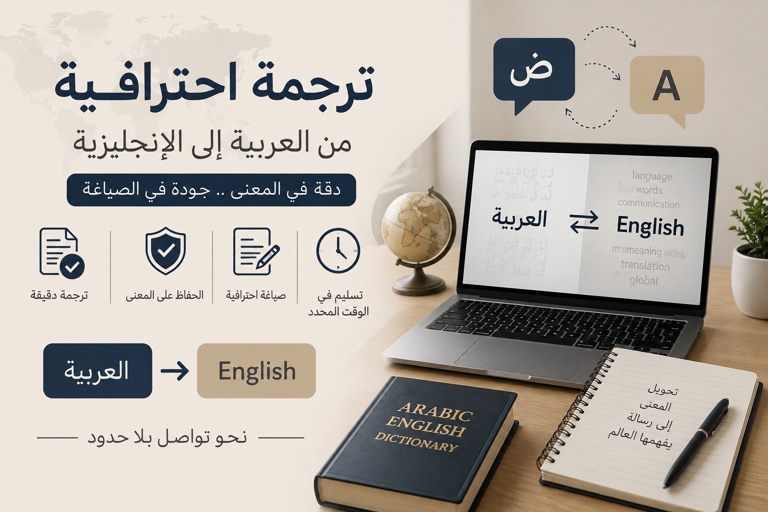ترجمة احترافية من العربية للإنجليزية