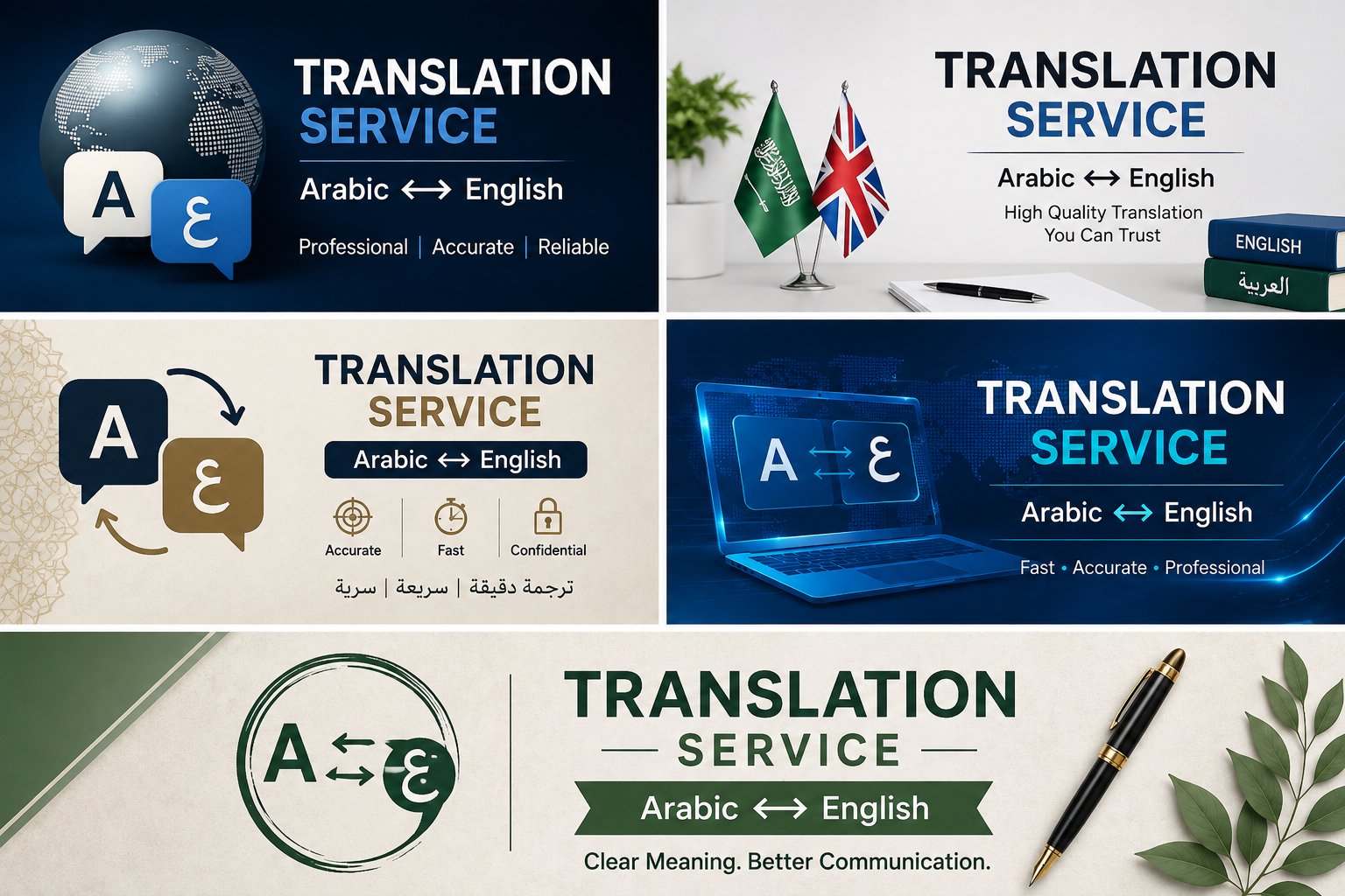 Translation from Arabic to English and English to Arabic, image 2 of 5