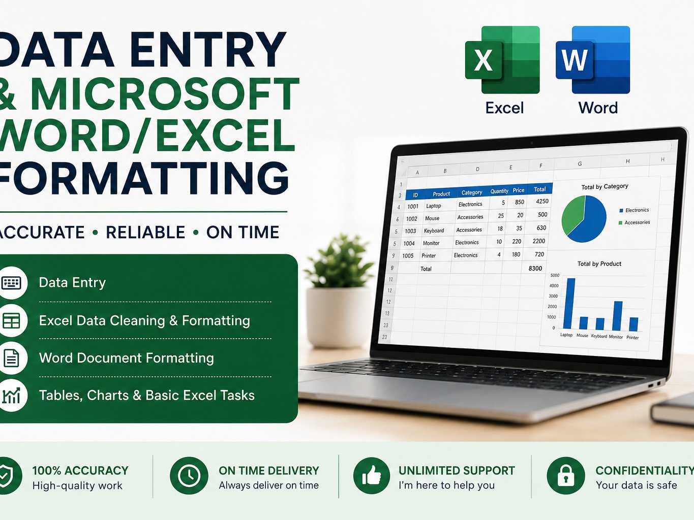 Data Entry + Microsoft Word/Excel Formatting
