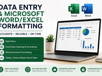 Data Entry + Microsoft Word/Excel Formatting
