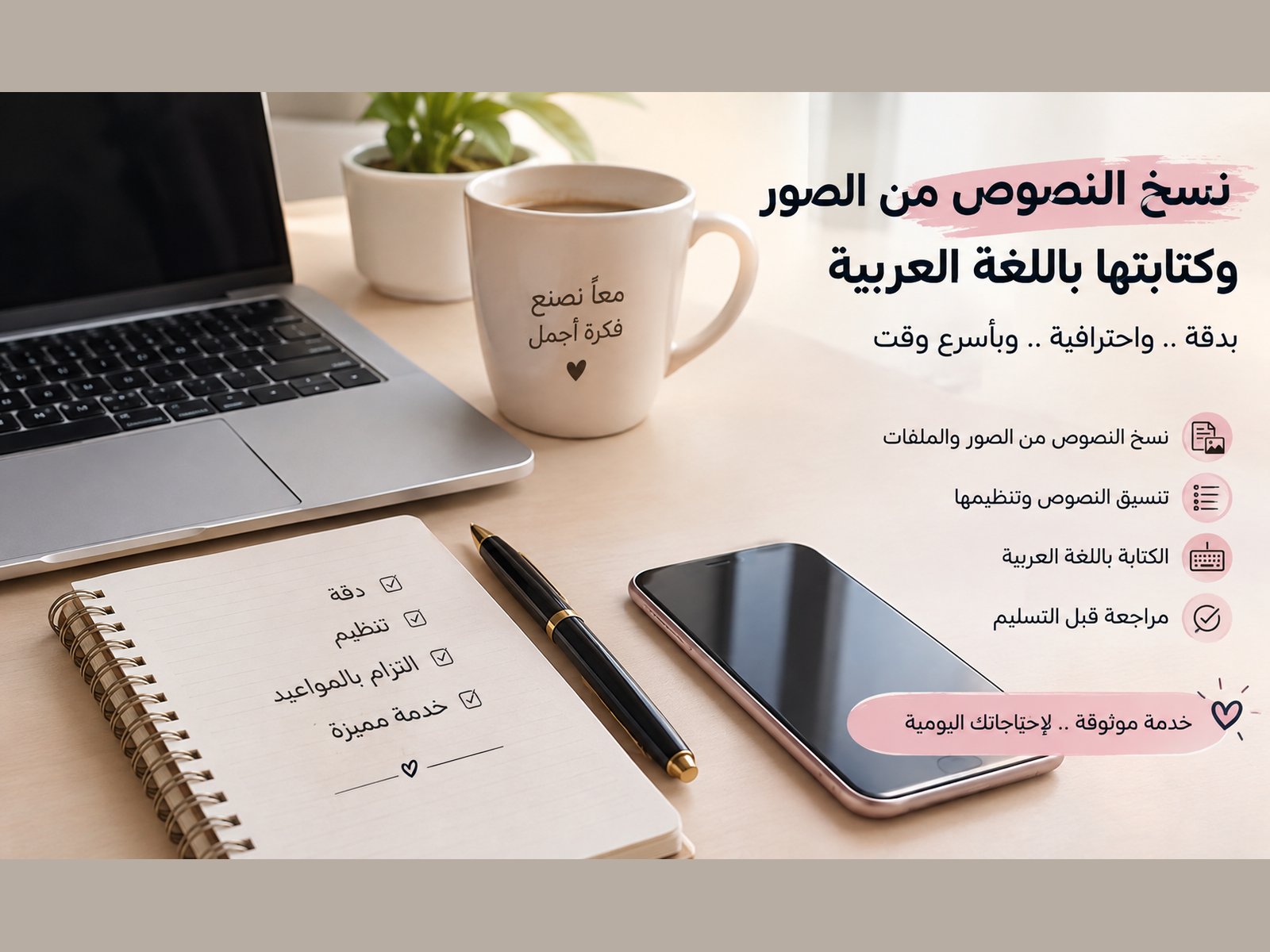 نسخ النصوص من الصور وكتابتها باللغة العربية بدقة