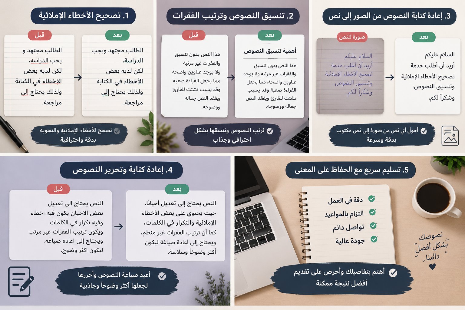 تصحيح الأخطاء الإملائية وتنسيق النصوص بسرعة ودقة، صورة 2 من 5