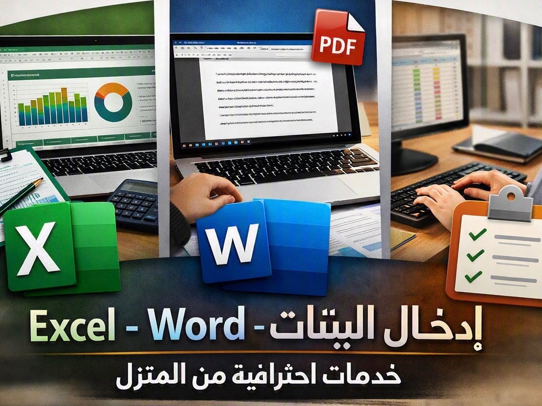 إدخال البيانات وتحويل وتنسيق الملفات بين Word وExcel بدقة واحترافية
