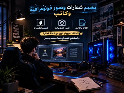 مصمم شعارات وصور فوتوغرافية وكاتب