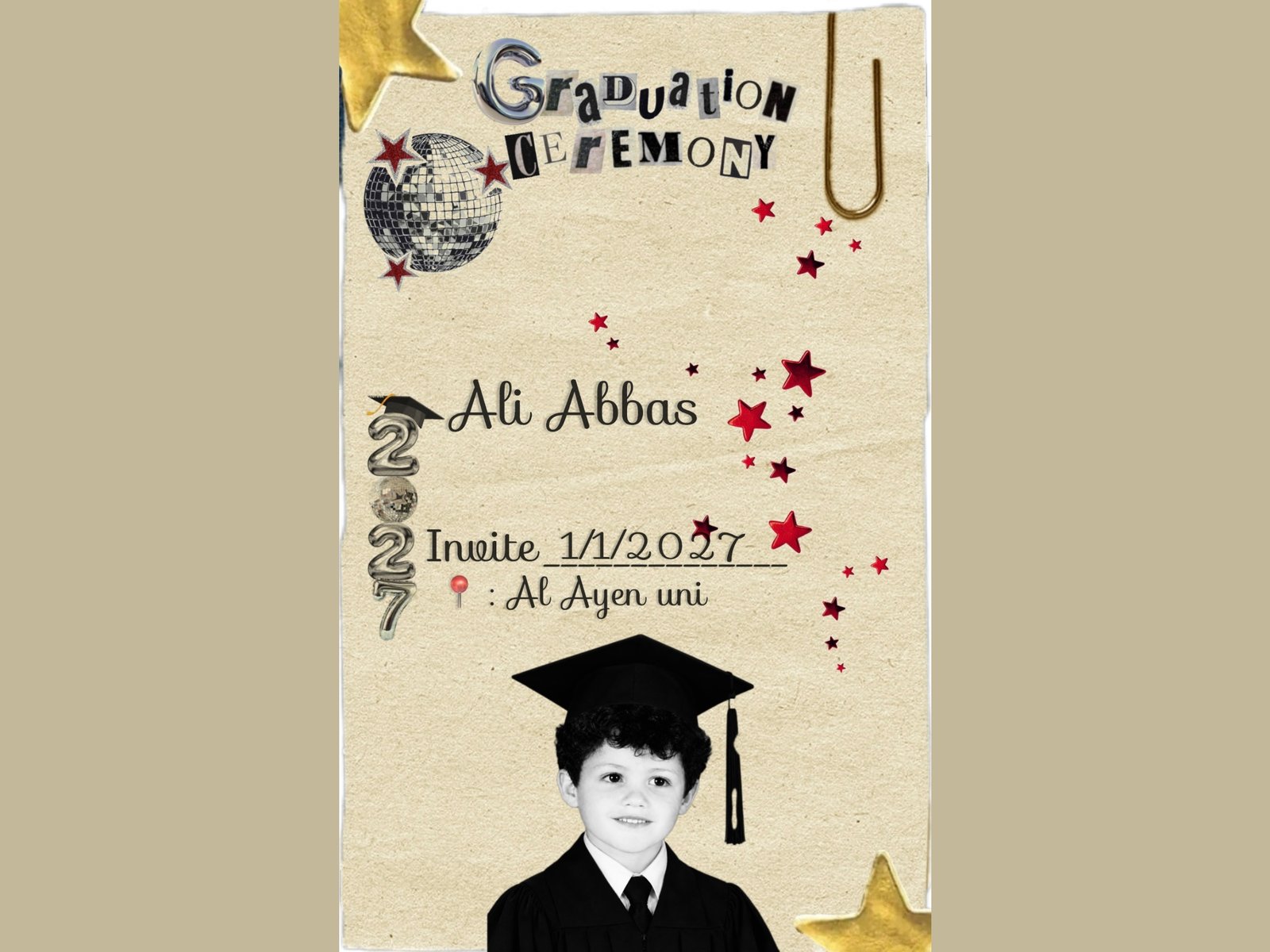 تصميم دعوات تخرج إحتراف, image 3 of 4