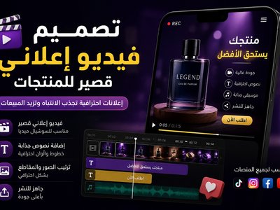 تصميم فيديو إعلاني قصير للمنتجات
