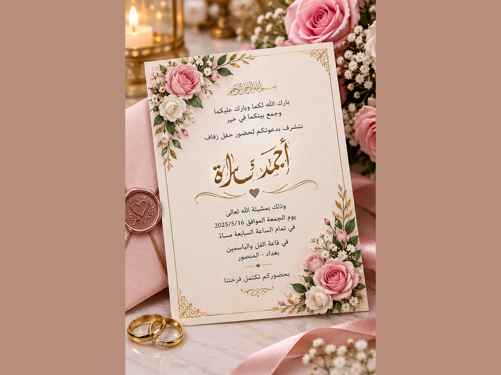 تصميم بطاقات تهنئة ومناسبات بأسماء حسب الطلب, image 3 of 5