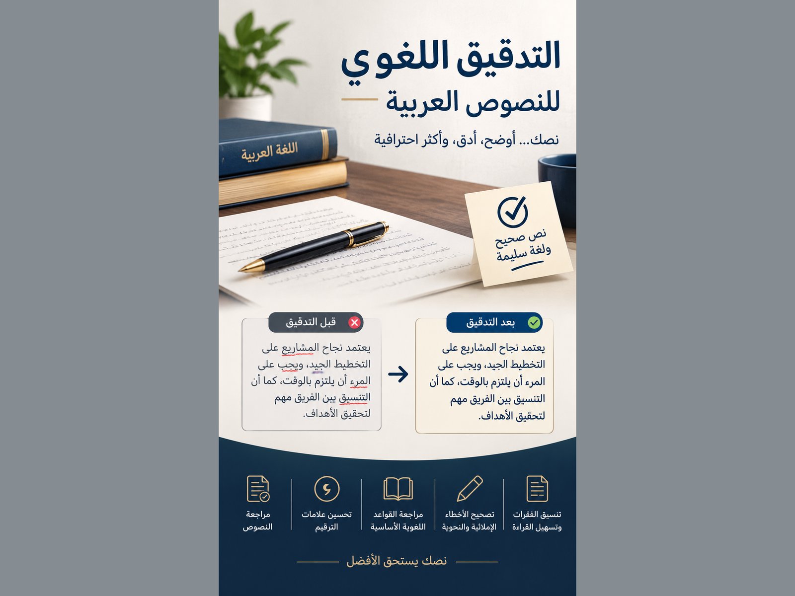 سأعيد صياغة النصوص العربية وأنسقها بشكل واضح ومرتب