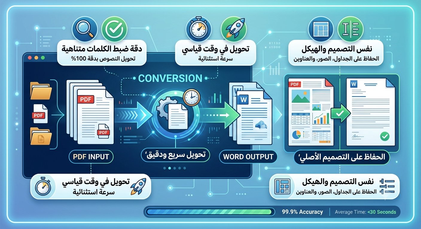تحويل ملفات pdf الى word بنفس الدقة و بنفس الضبط و بوقت قصير