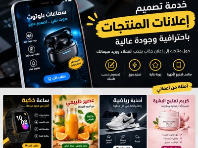 تصميم إعلان احترافي وجذاب لمنتجك
