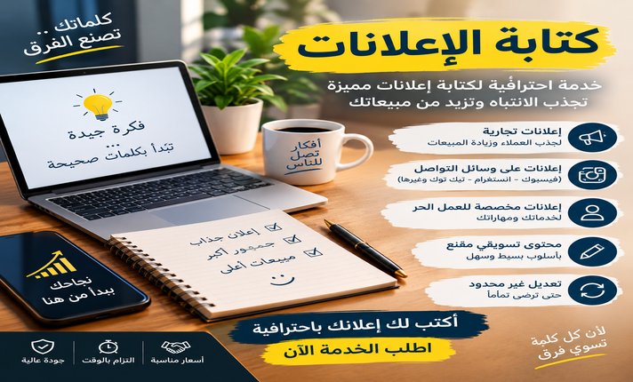 كتابة إعلان احترافي للمطاعم والمحلات