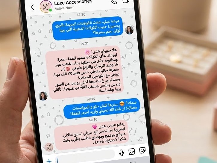 سأرد على رسائل زبائن متجرك وأتابع استفساراتهم من الموبايل