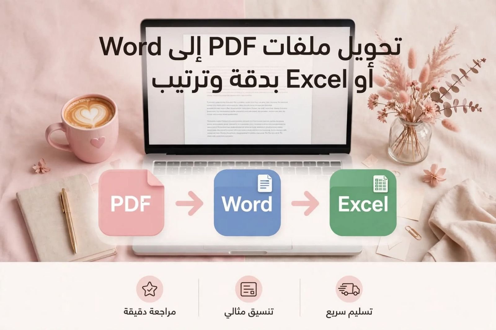 سأنقل لك أي ملف PDF إلى ملف Word قابل للتعديل بدقة عالية، صورة ١ من ٣