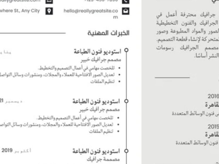*العنوان:* تصميم سيرة ذاتية احترافية PDF عربي انكليزي *الوصف:* اصمم لك سيرة ذاتية CV احترافية, image 2 of 3
