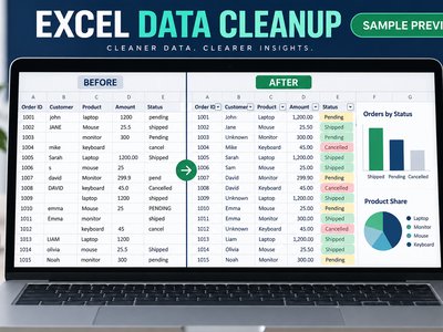 سأنظّم وأنسّق بيانات Excel لتصبح واضحة وجاهزة للاستخدام