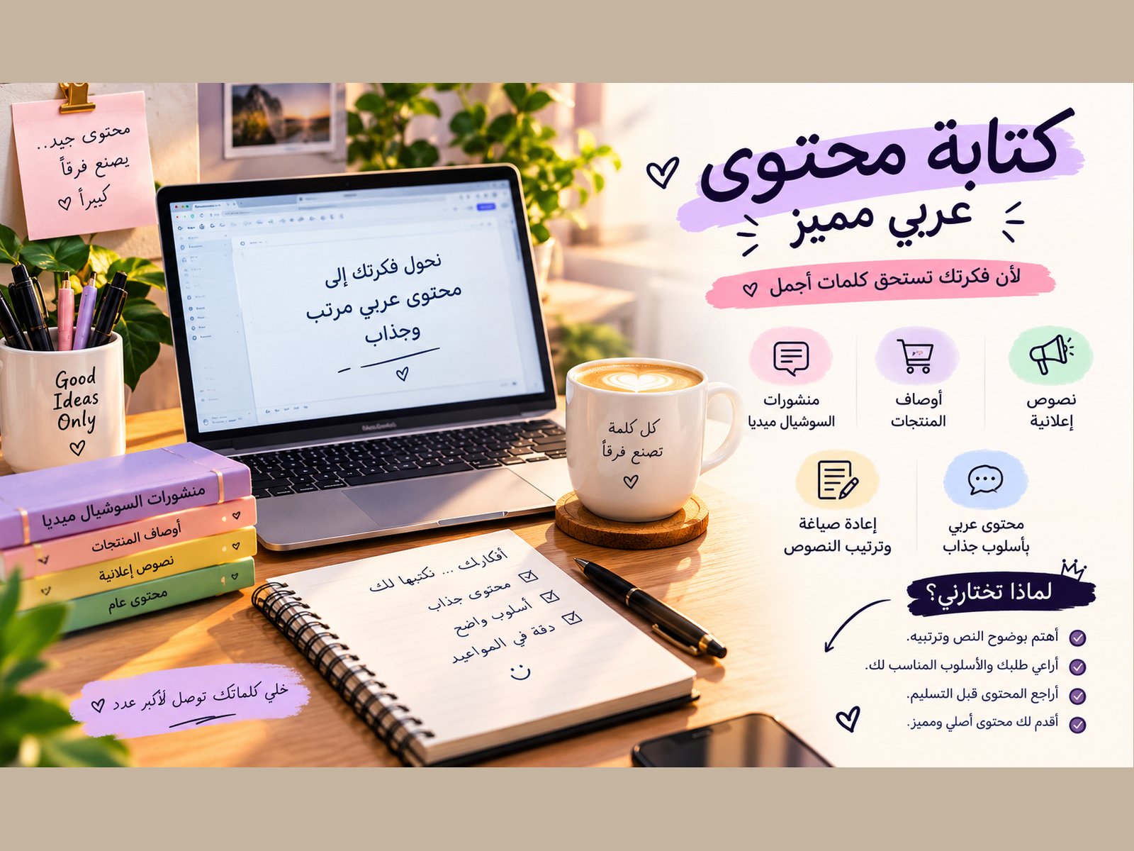 سأكتب لك نصوصاً عربية منسقة وأوصافاً للمنتجات بطريقة احترافية مع ثلاثة مقترحات, image 2 of 2