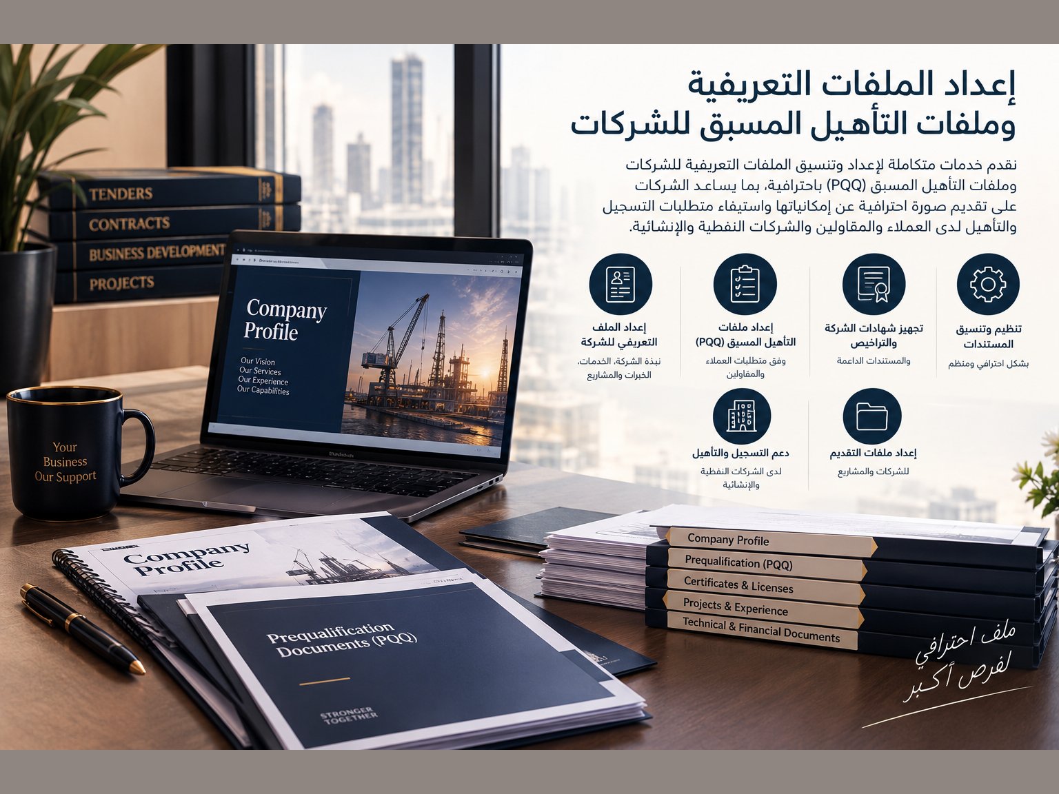 إعداد الملفات التعريفية للشركات والتأهيل المسبق, image 1 of 2