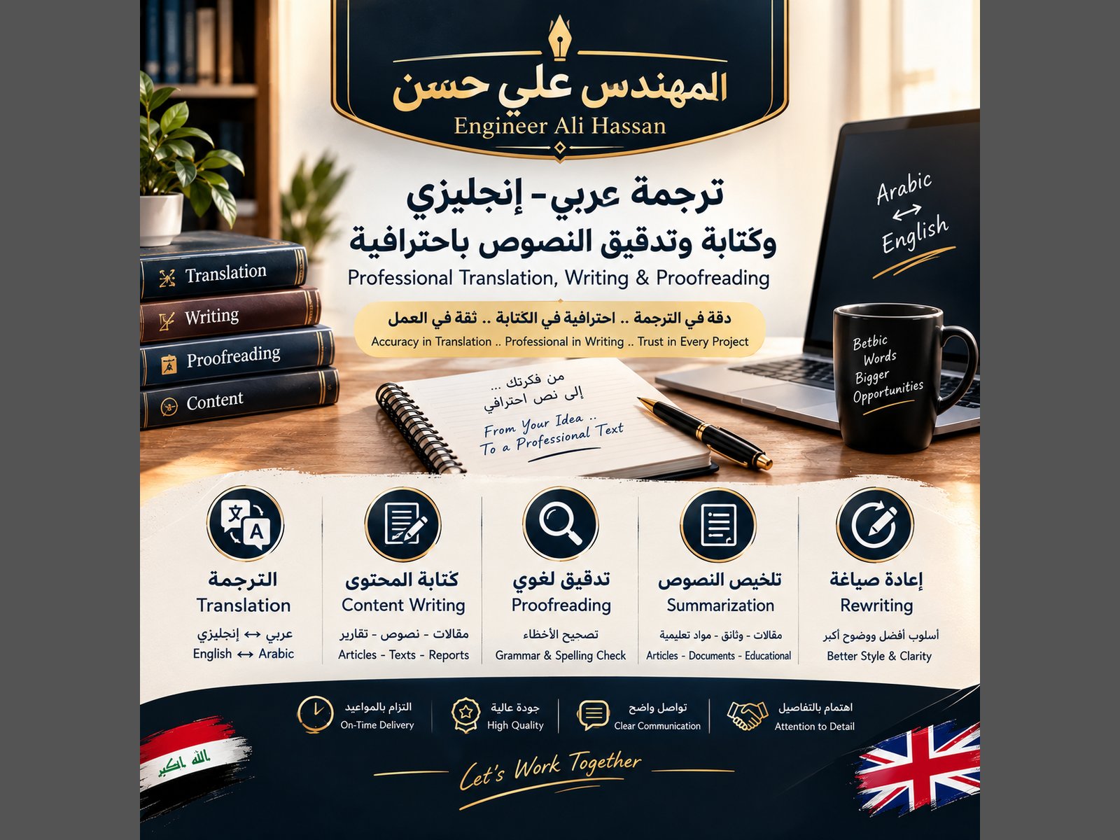 ✦ ترجمة وكتابة وتدقيق باحترافية | Professional Translation, Writing & Proofreading ✦, image 1 of 3