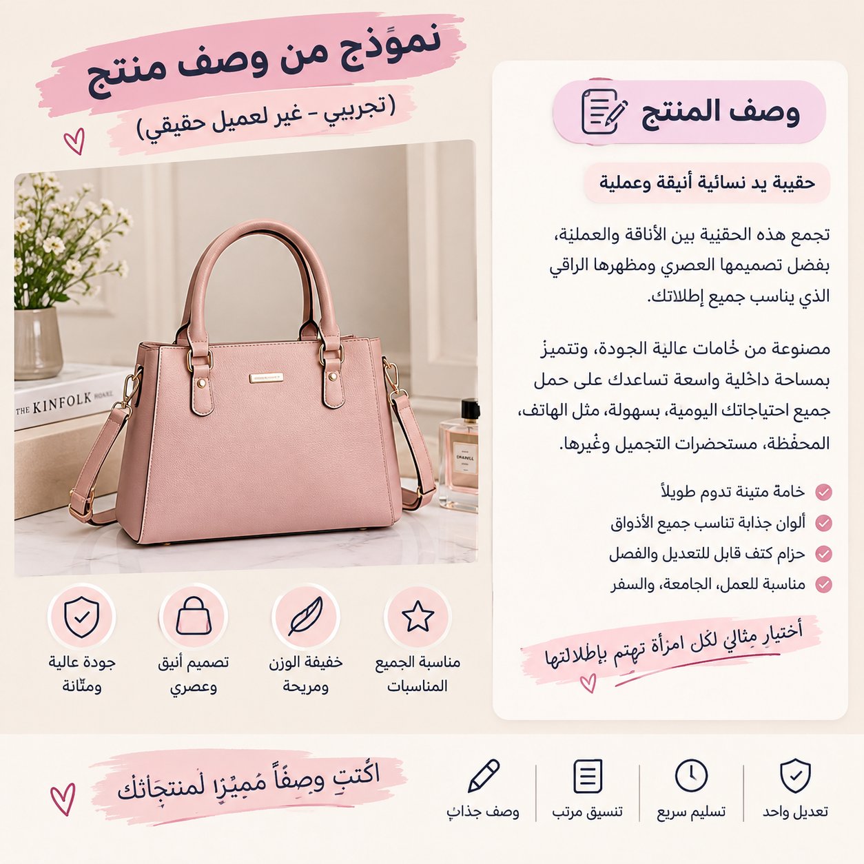 أكتب وصفاً جذاباً لمنتجات متجرك باللغة العربية, image 2 of 2