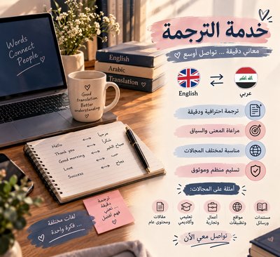 ترجمة نصوص قصيرة من اللغة الإنجليزية إلى العربية