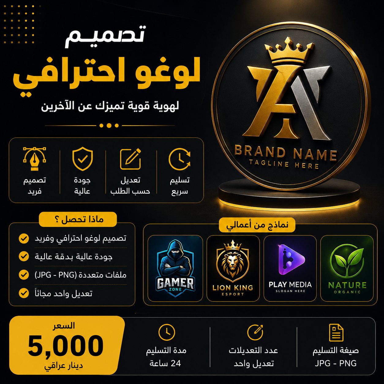 تصميم وتعديل الصور واللوغوهات باحترافية, image 3 of 4