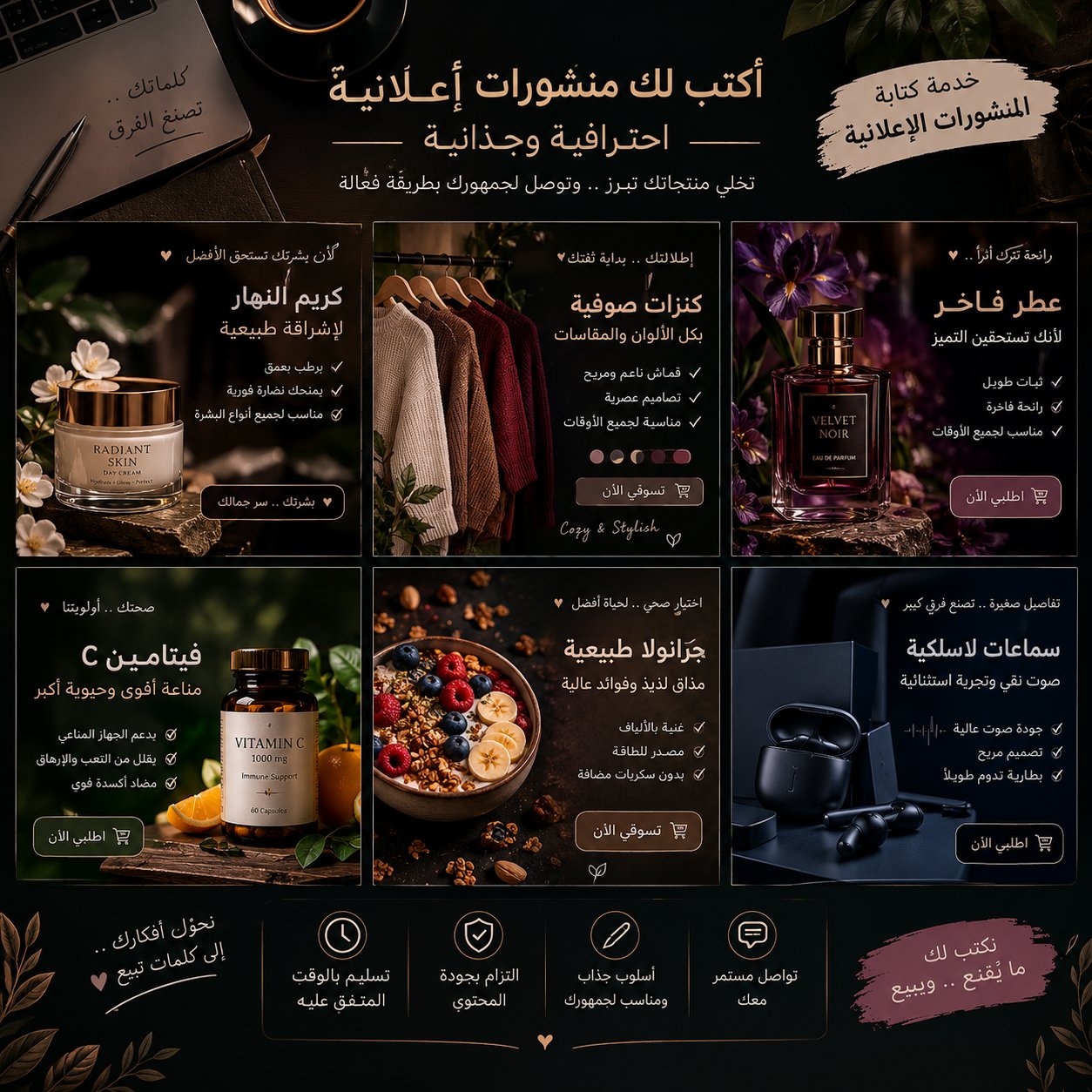 سأكتب لك 3 منشورات إعلانية جذابة لمنتجاتك, image 2 of 2