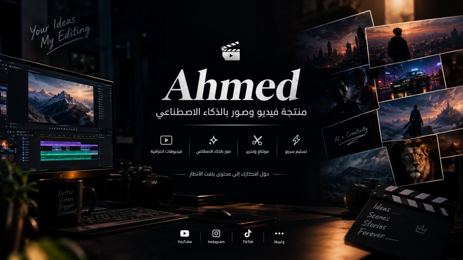 منتجة فديوهات او صور او مترجم لغة انجليزية