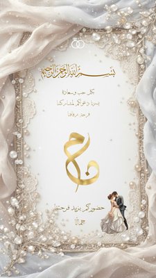 تصميم دعوة زفاف فاخرة ومميزة