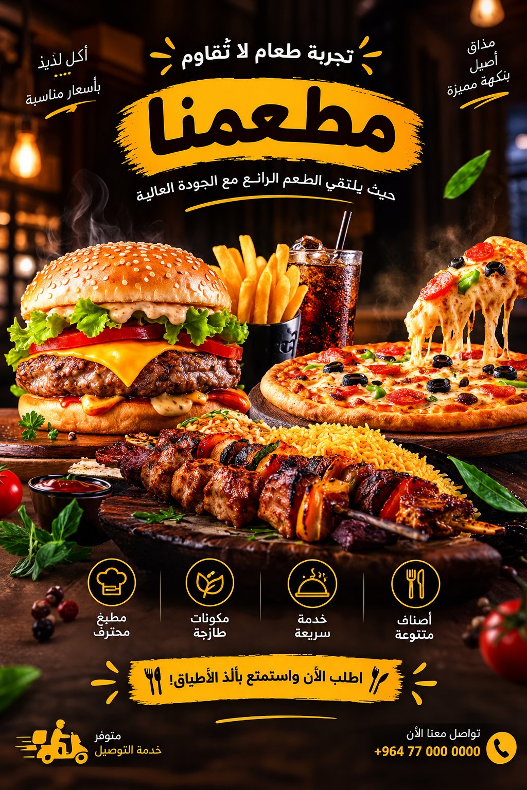 اعلان لمطعم