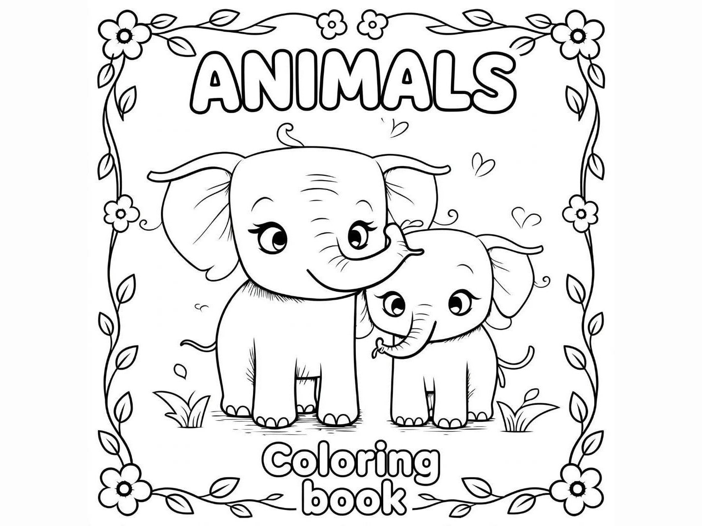 SCute animals coloring books for kidكتاب تلوين الحيوانات اللطيفة للاطفال, image 1 of 5